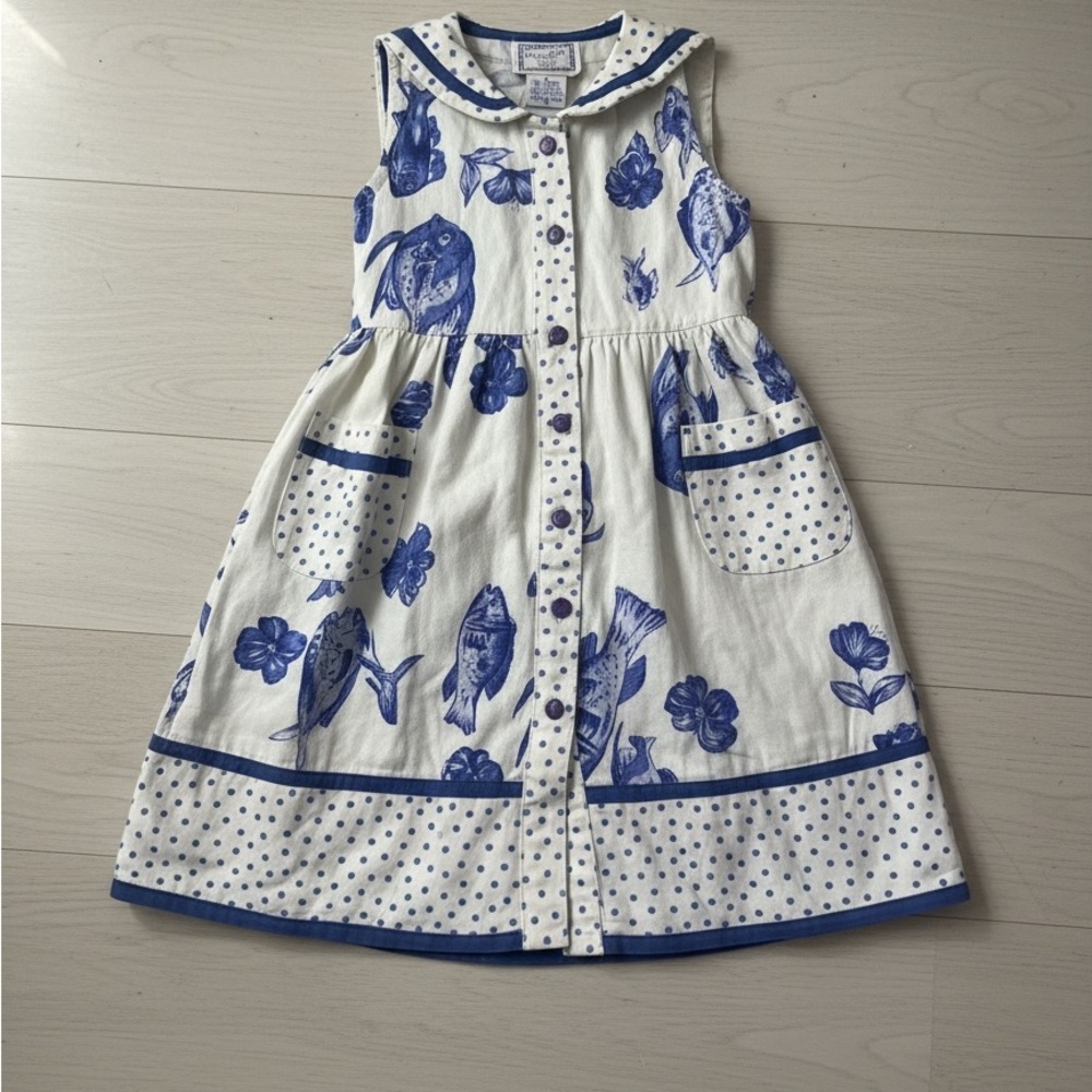 Vintage 2T April Cornell girls dress 💙